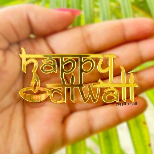 Happy Diwali Acrylic Cutout Tag